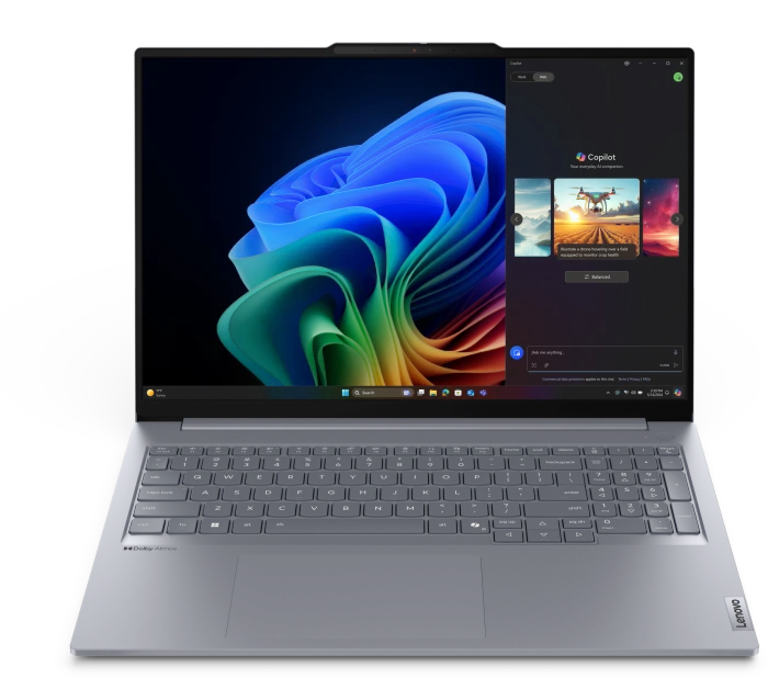 Lenovo ThinkBook 16 G7 QOY, Luna Grey, Snapdragon X Plus - X1P-42-100, 16GB RAM, 512GB SSD, DE