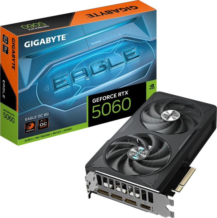GIGABYTE GeForce RTX 5060 Eagle OC 8G, 8GB GDDR7, HDMI, 3x DP