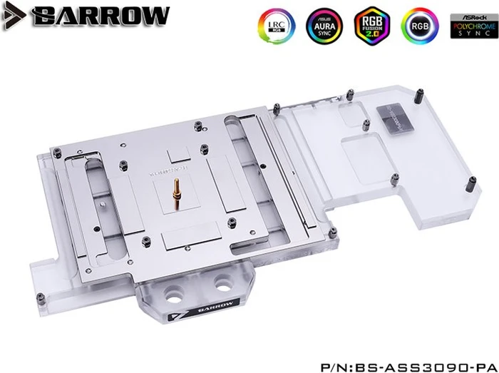 Barrow NVIDIA RTX 3090 LRC 2.0 Full Coverage GPU Water Block, ASUS STRIX 3090 Aurora