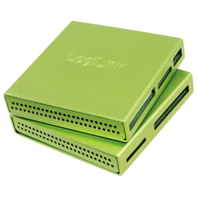 LogiLink Aluminium All-in-One Multi-Slot-Cardreader grün, USB-A 2.0 [Buchse] (CR0021)
