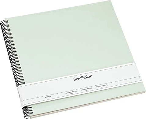 Semikolon Fotoalbum 34.5x33.2cm Moos, 50 cremeweisse Seiten