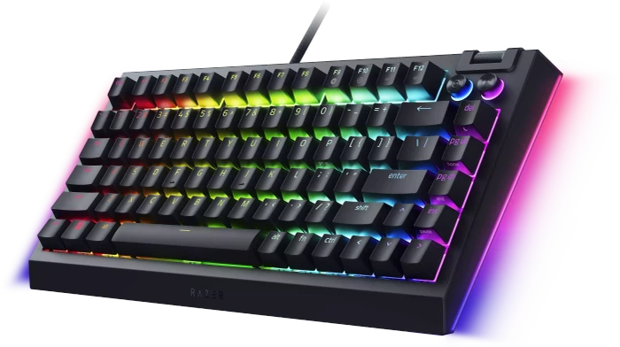 Razer BlackWidow V4 75%, hot-swap, Razer ORANGE Tactile Gen-3, USB, EN