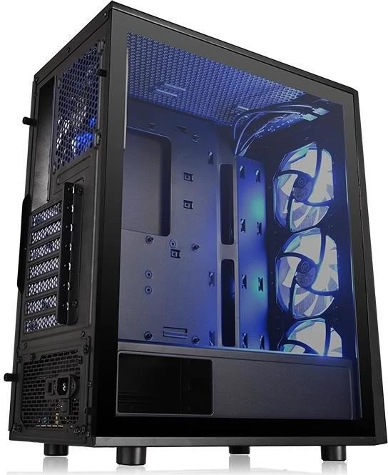 Thermaltake Versa J24 TG RGB, schwarz, Glasfenster