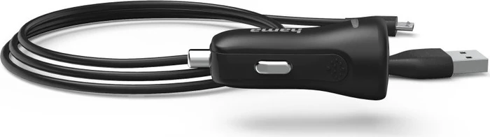Hama Auto-Schnellladegerät mit Ladekabel Micro-USB QC 19.5W 1.5m schwarz