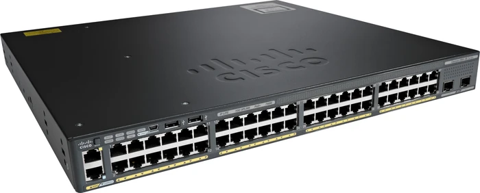 Cisco Catalyst 2960-XR IP Lite Rackmount Gigabit Managed Stacking Switch, 48x RJ-45, 2x SFP+, 740W PoE+