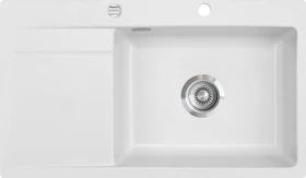 systemceram Stema 86 SL F Einbau Becken rechts mit Ablauffernbedienung satin