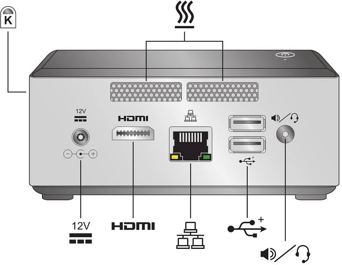 Intel NUC Kit - Tall - Forest Canyon - DN2820FYKH