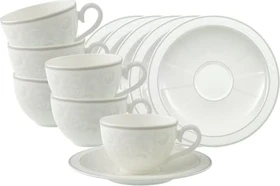 Villeroy & Boch Gray Pearl Kaffee-/ Teetasse mit Untertasse, 2-tlg.