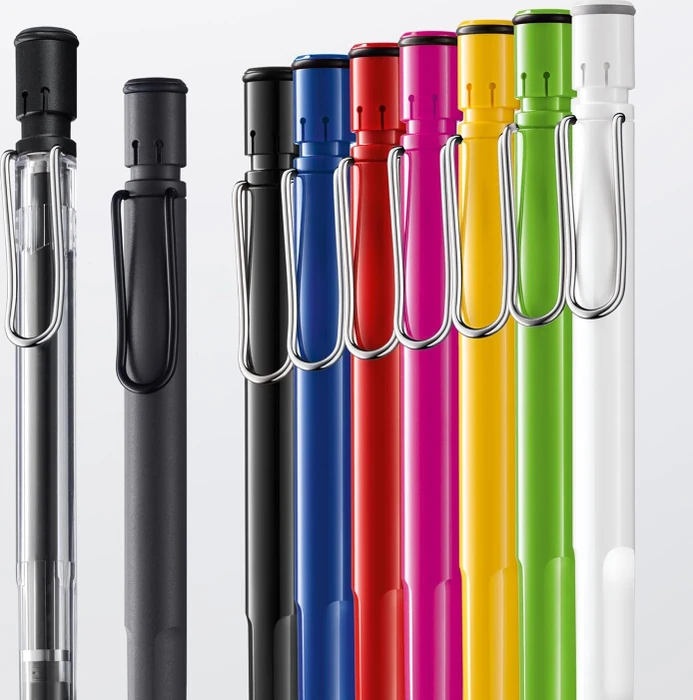 Lamy Safari Druckbleistift F 0.7mm graphit, vista transparent, Radierer