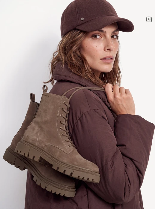 Tamaris Lederstiefelette beige (Damen)