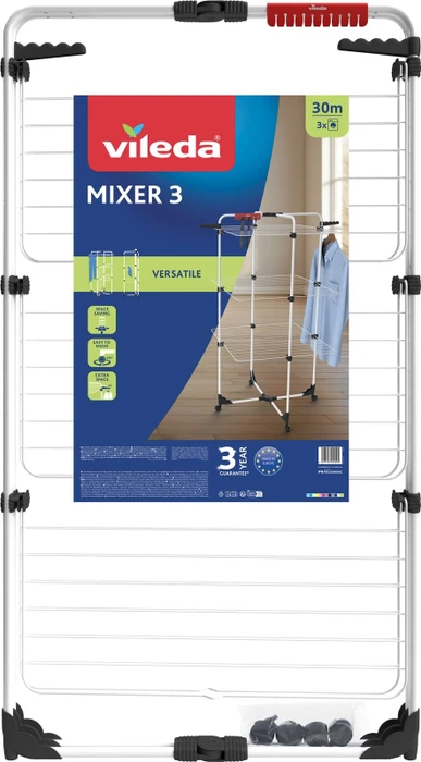 Vileda Mixer 3 Turm-Wäscheständer weiß/schwarz
