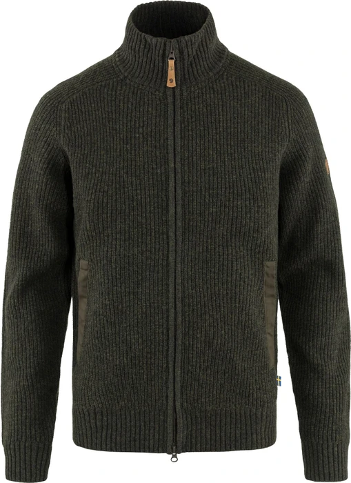 Fjällräven Övik Zip Strickjacke dark olive (Herren)