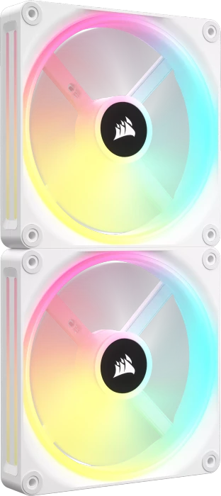Corsair iCUE LINK QX140 RGB Starter Kit, weiß, LED-Steuerung, 140mm, 2er-Pack