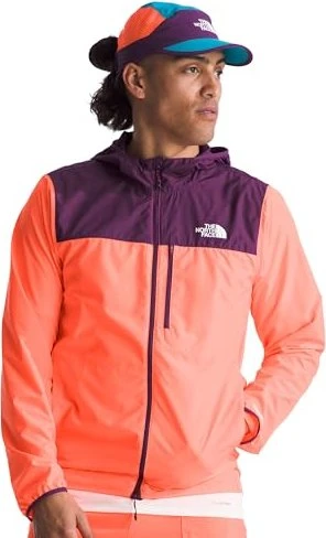 The North Face Higher Run Wind Laufjacke vivid flame/black currant purple (Herren)