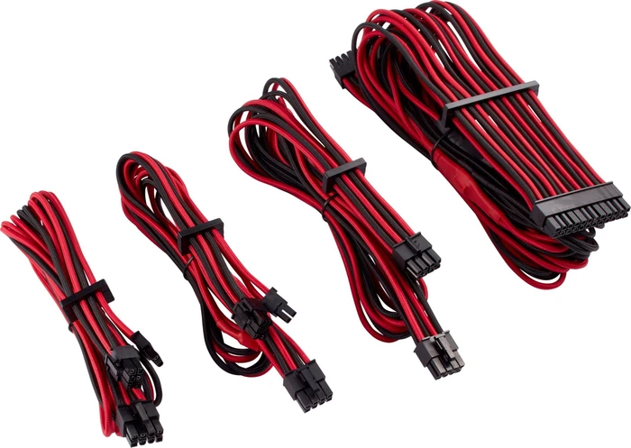 Corsair PSU Cable Kit Type 4 - Starter Kit - Gen4, schwarz/rot
