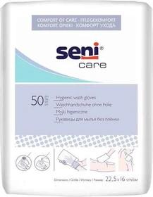 Seni Care Waschhandschuhe ohne Folie, 50 Stück