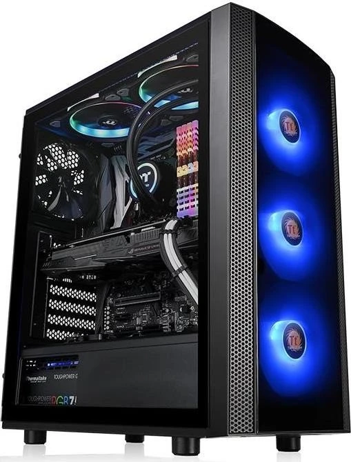 Thermaltake Versa J25 TG RGB, schwarz, Glasfenster
