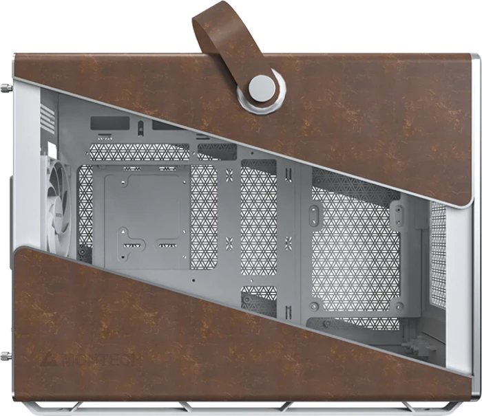 Montech Heritage Pro, weiß/braun, Glasfenster