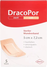 Dr. Ausbüttel DracoPor Soft steriler Wundverband hautfarben, 5 x 7.2cm, 5 Stück