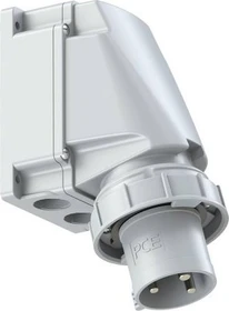 PCE CEE-Wandgerätestecker 63A 3p 1h IP67 POWER TWIST