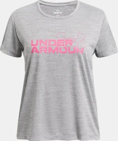 Under Armour Tech Twist Wordmark Logo Funktionsshirt kurzarm black/super pink (Junior)