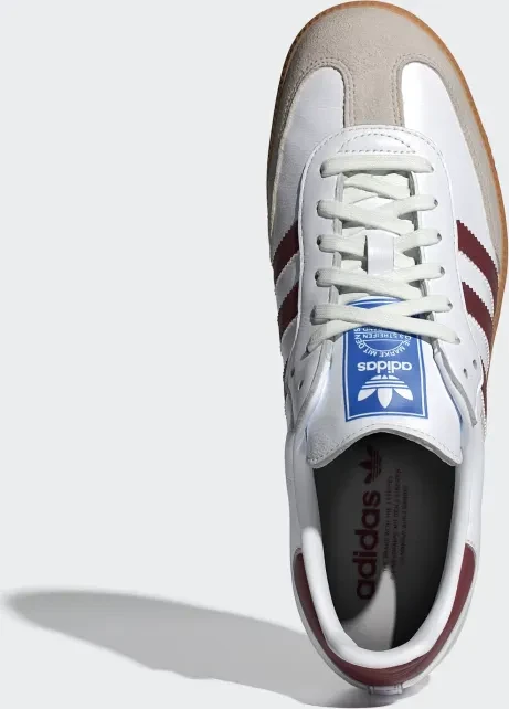 adidas Samba OG cloud white/collegiate burgundy/gum