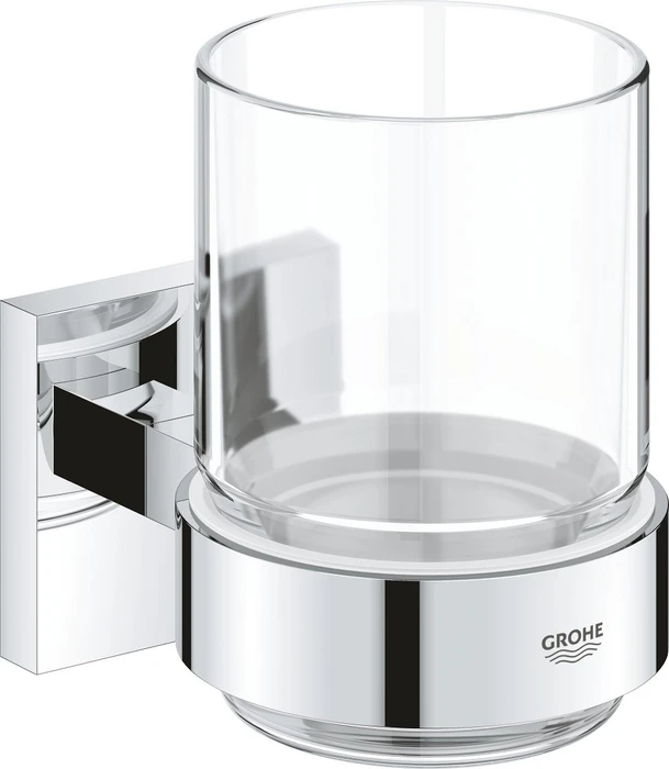 Grohe Start Cube Zahnputzbecher mit Halter chrom
