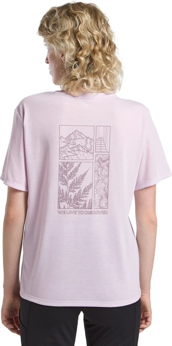 Jack Wolfskin Vonnan Graphic Funktionsshirt kurzarm explore pale lavender (Damen)