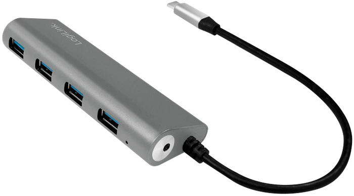LogiLink USB-Hub, 4x USB-A 3.0, USB-C 3.0 [Stecker]