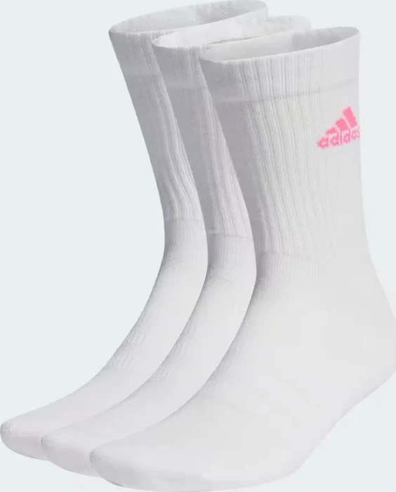 adidas Cushioned Crew Socken white/lucid pink/spark, 3 Paare