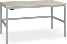 Manuflex Cantolab ESD-Arbeitstisch 200x80cm lichtgrau/alusilber