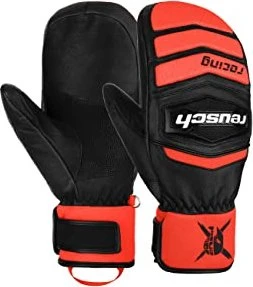 Reusch Worldcup Warrior Team Mitten Skihandschuhe black/fluo red