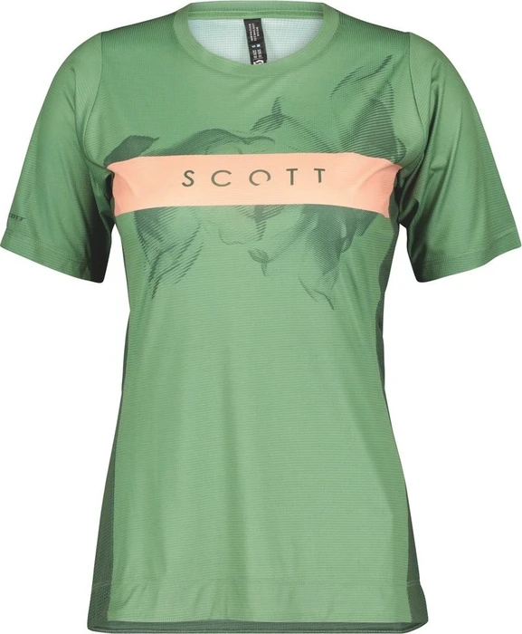 Scott Trail Vertic Trikot kurzarm glade green/crystal pink (Damen)