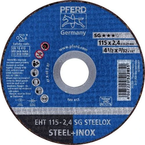 Pferd EHT 115-2.4 SG STEELOX Trennscheibe, 115x2.4x22.23mm, 25 Stück