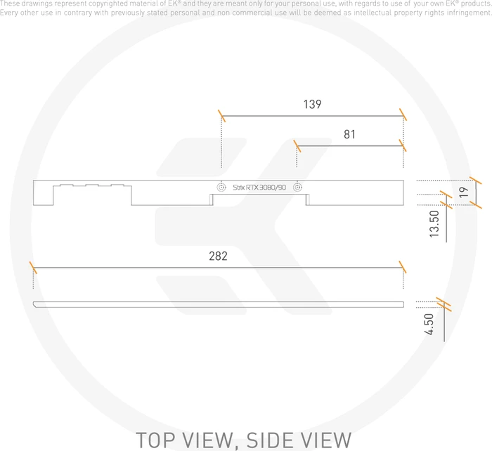EK Water Blocks Quantum Line EK-Quantum Vector² Strix RTX 3080/90 ABP Side Cover silber