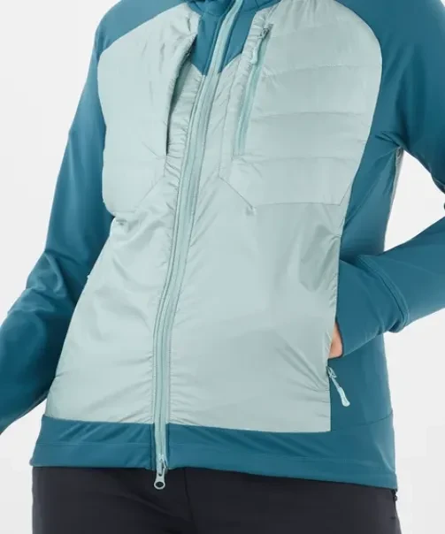 Salomon Elixir Hybrid Hooded Funktionsjacke arona/deep dive (Damen)