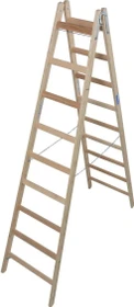 Krause Stabilo Professional Holz-Sprosse 2-tlg. Stehleiter, 2x 9 Stufen