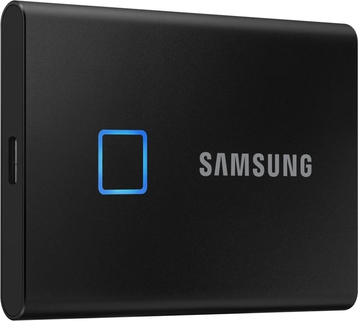 Samsung Portable SSD T7 Touch, Metallic Black, 500GB, USB-C 3.1