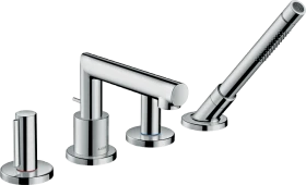 Hansgrohe Axor Uno 4-Loch Wannenrandarmatur mit Zerogriffen chrom