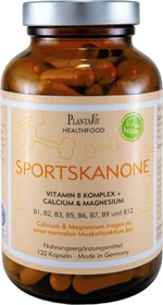 PlantaVis Sportskanone B-Komplex mit Magnesium & Calcium Kapseln, 120 Stück