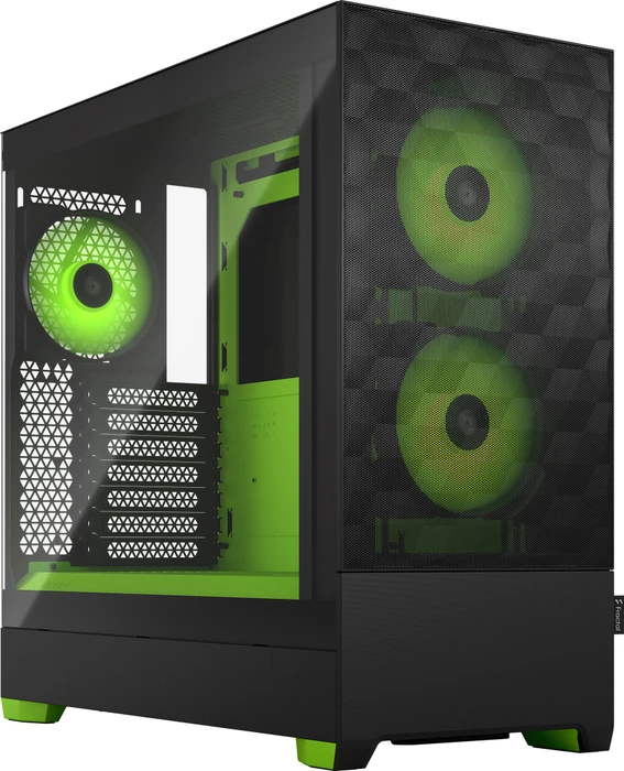Fractal Design Pop Air RGB Green Core TG Clear Tint, Glasfenster