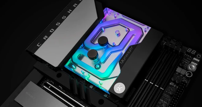 EK Water Blocks Quantum Line EK-Quantum Momentum² ROG Crosshair X670E Hero D-RGB Monoblock, Nickel, Acryl