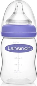 Lansinoh Weithalsflasche mit NaturalWave Sauger Gr.S Trinkflasche, 160ml