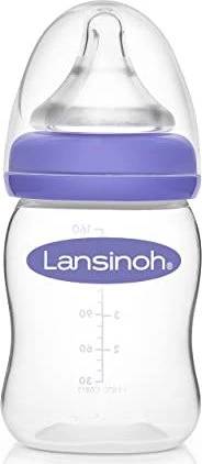 Lansinoh Weithalsflasche mit NaturalWave Sauger Gr.S Trinkflasche, 160ml