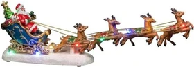 Konstsmide Motiv Szenerie Weihnachtsmann & Schlitten LED 10x mehrfarbig