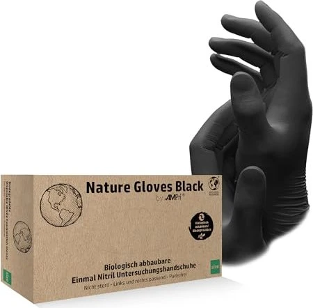 Nature Gloves Biologisch abbaubar Nitril Einweghandschuhe L grün, 100 Stück