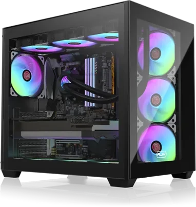 Raijintek Paean C7 TG4 Black, schwarz, Glasfenster