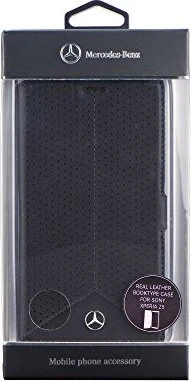 Mercedes-Benz Book Cover Leather Perforated für Sony Xperia Z5 schwarz