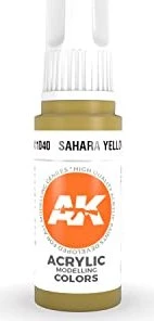 AK-Interactive 3rd Gen Acrylic Colors Acrylic Modelling Colors sahara yellow, 17ml