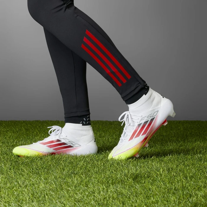 adidas F50 Elite Mid MG cloud white/lucid red/solar yellow (Damen)